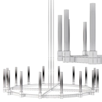 Restoration Hardware CANNELE ROUND CHANDELIER 72 Black — Ver 2