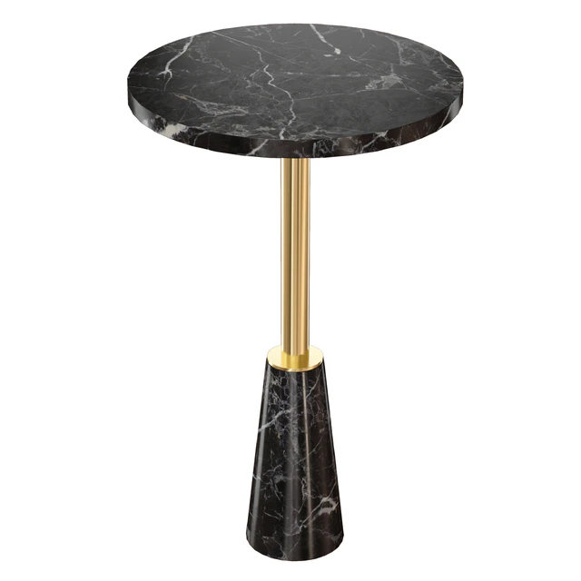 Leni Black Marble Drink Table (Crate and Barrel) — Descargar