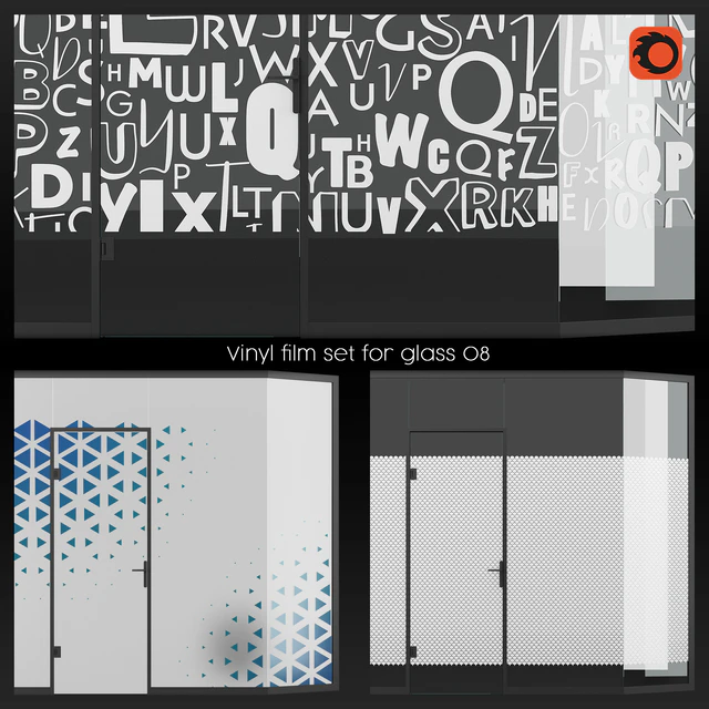 Vinyl film set for glass 08 — Скачать