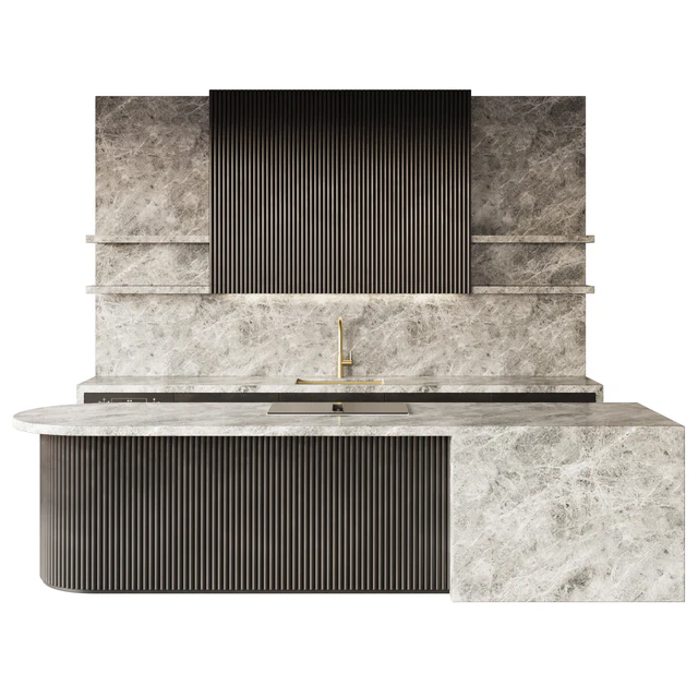 Modern style kitchen with island Kitchen 09 — Descargar