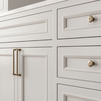 Bathroom Set White and Gold - Set 33 — Ver 2
