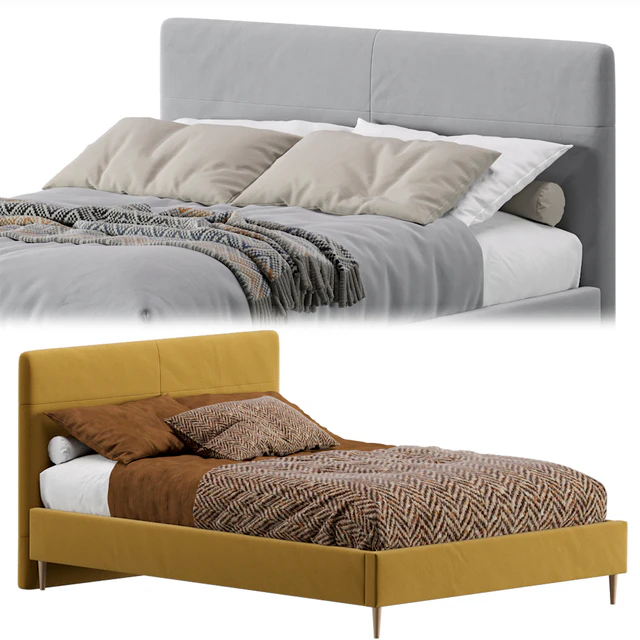 Bed Mayton 140 Velvet Yellow By Divan.ru / Кровать Майтон — Скачать