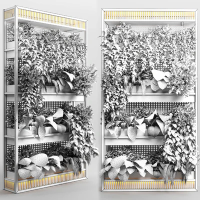 Indoor plant-plant stand metal vase 07 — Вид 2