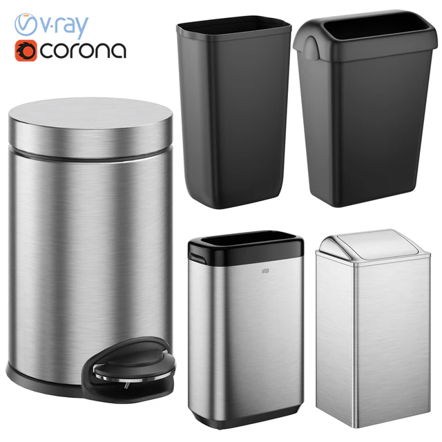 Waste bin set set 181 — Descargar