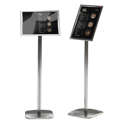 Floor information stand A3 BRAUBERG Extra with restaurant menu — Ver 2