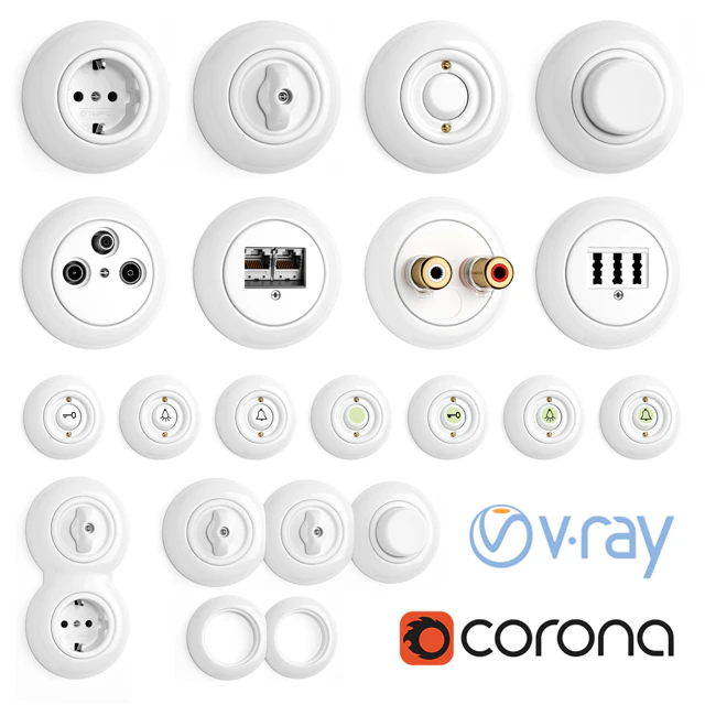 Switches and sockets THPG Porcelain — Descargar