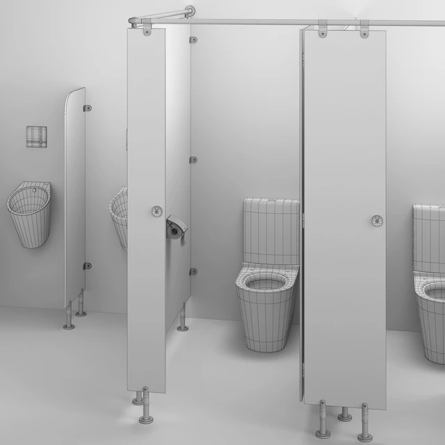 Sanitary partitions for public toilets FunderMax 2 (designer) — Descargar