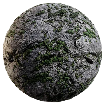 mossy rock cliff 001 — Скачать