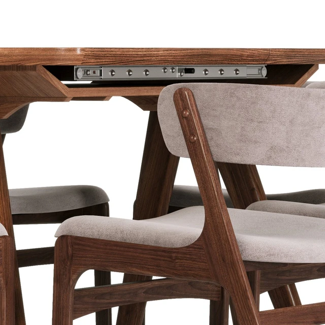 Kitchen table Plinto-1 Brown sliding, chair Jasper — Descargar