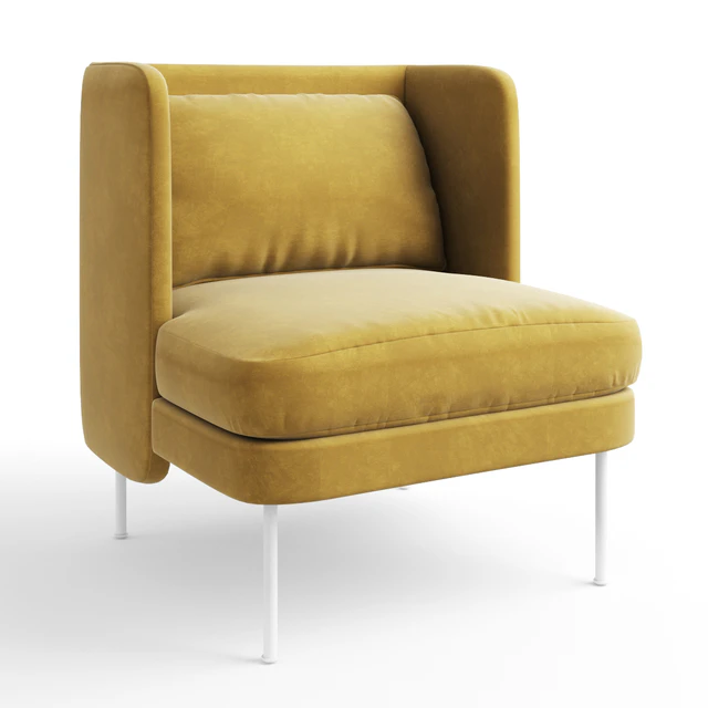 Bloke Velvet Lounge Chair — Descargar