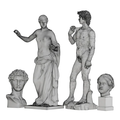 Statues of Aphrodite and David — Ver 4