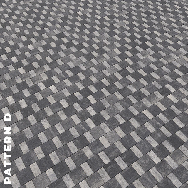 Set of four types of gray paving stones with texture 6290 — Descargar