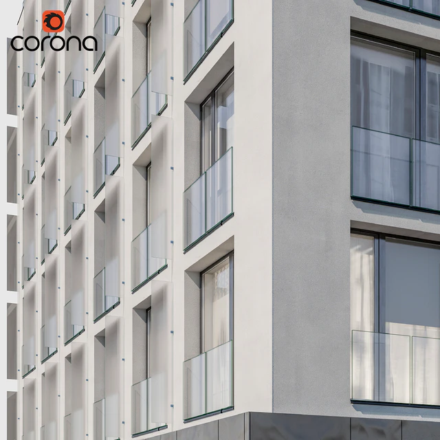 Modern residential building 05 | night — Descargar