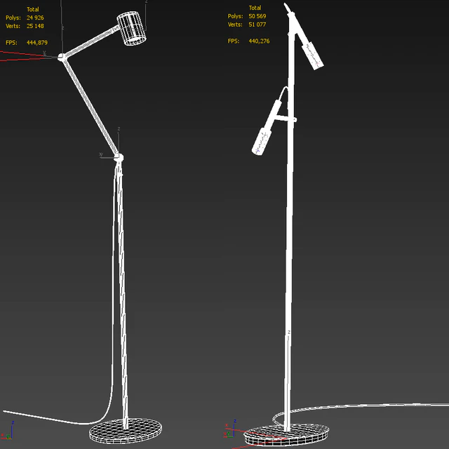 A set of floor lamps. IKEA NYMÅNE. PANZERI TUBINO — Descargar