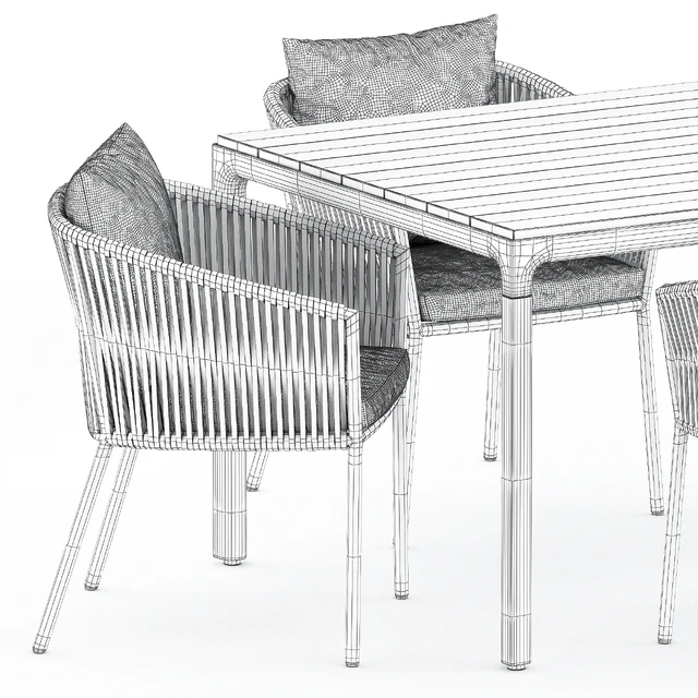 Porto Dining Chair by burkedecor and Illum table by Tribu — Скачать