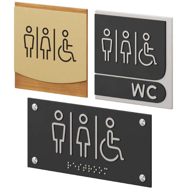 Restroom Directional Door Signs 2 — Descargar