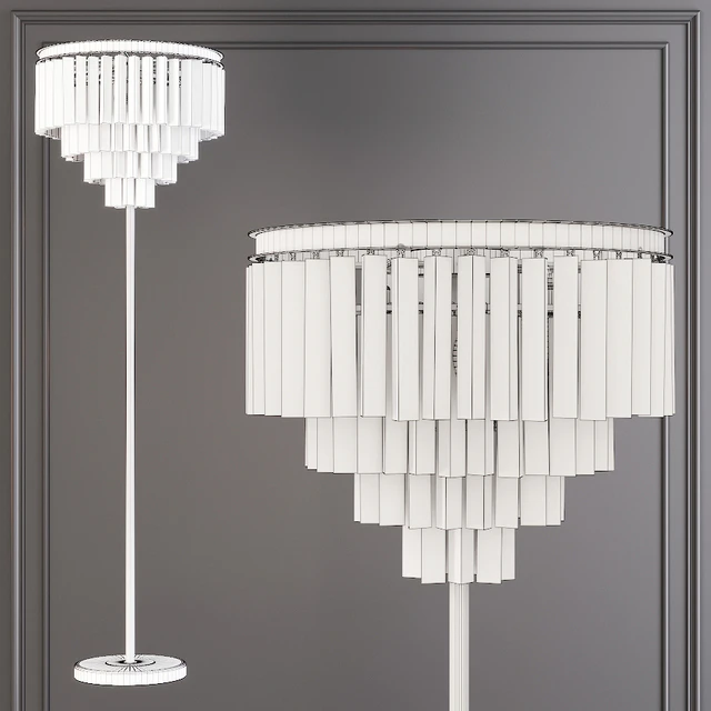 Restoration Hardware 1920S ODEON SMOKE GLASS FLOOR LAMP 4-TIER Black — Descargar
