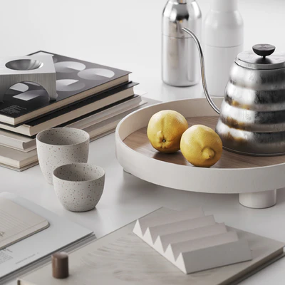 Minimalistic decorative set with lemons — Ver 2