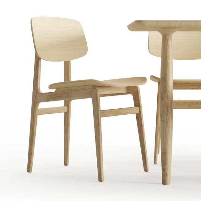 Dining chair and table - Norr11 — Скачать
