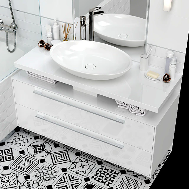 Furniture and decor for a small bathroom. — Descargar