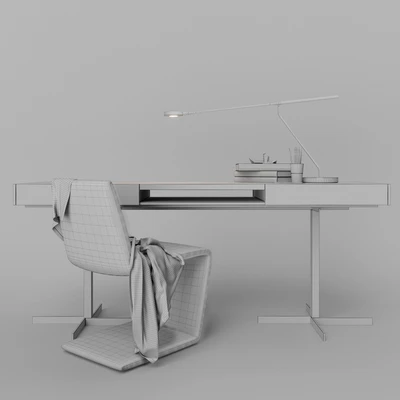 Minotti Phillips chair and Close "Writing Desk" — Ver 2
