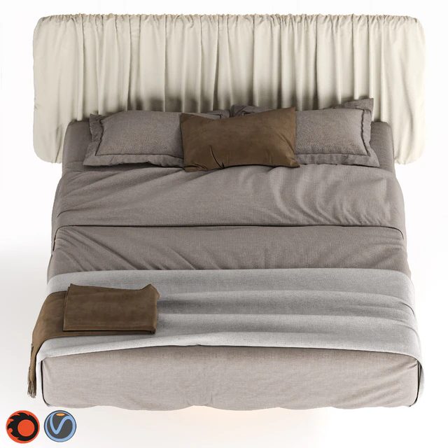 Fluttua Replis Bed from Lago — Скачать