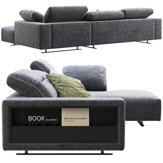BoConcept Hampton chaise lounge fabric sofas (2 options) — Descargar