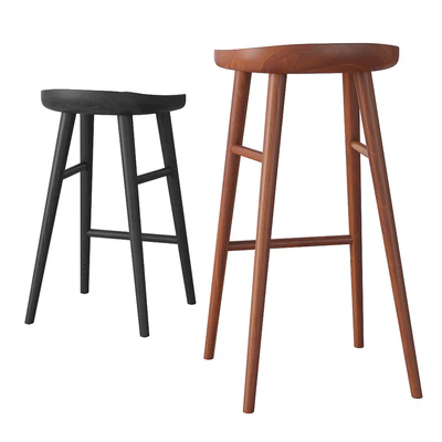 Rejuvenation Randle tractor bar stool and counter stool with wooden legs — Ver 2