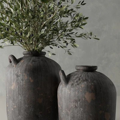 RH 19th c. spanish water vessel — View 2