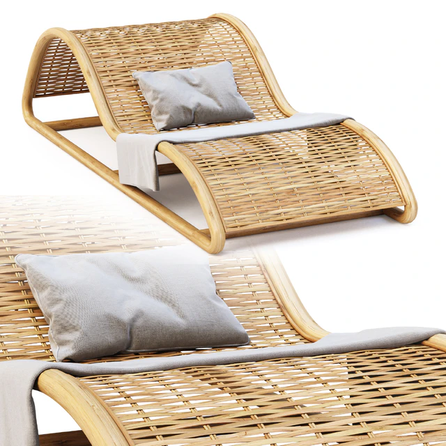 Flora chaise lounge FL4 / Шезлонг из ротанга — Скачать