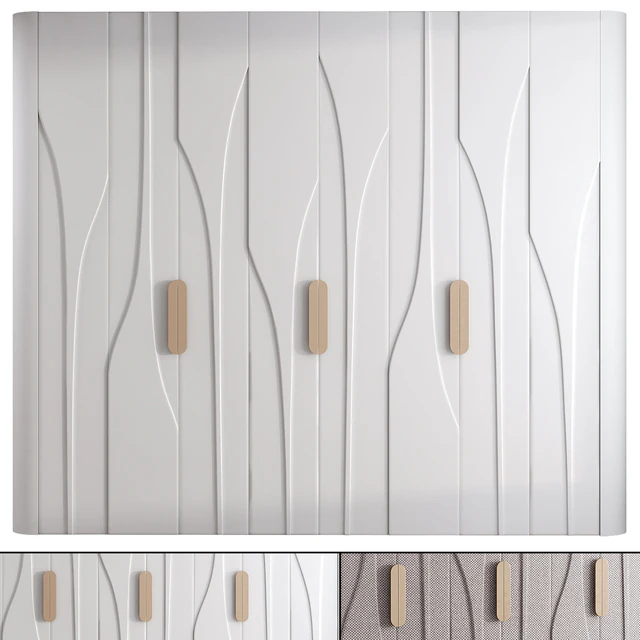 Wardrobe with abstract panel in 2 OPTIONS — Descargar