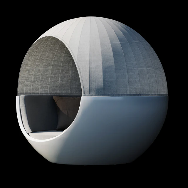 Deck chair Vondom ULM Moon with roof — Descargar