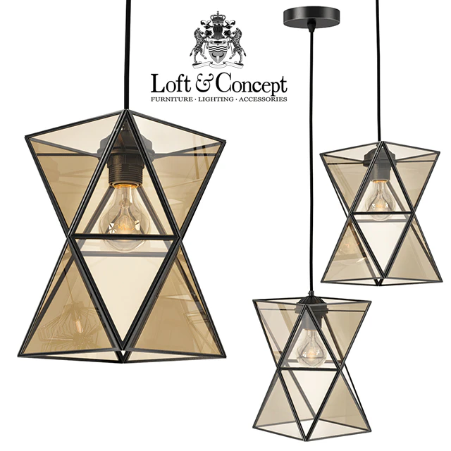Люстра PolyPyramid Glass Pendant Cognac — Скачать