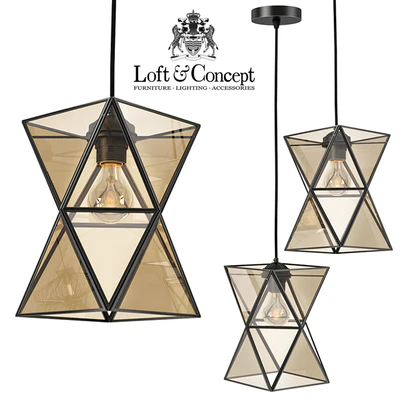 Люстра PolyPyramid Glass Pendant Cognac — Вид 1
