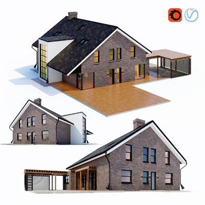 Large cottage with a carport — Ver 1