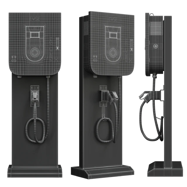EV Fast Charger Station Adapter Floorstand Wallbox DC — Descargar