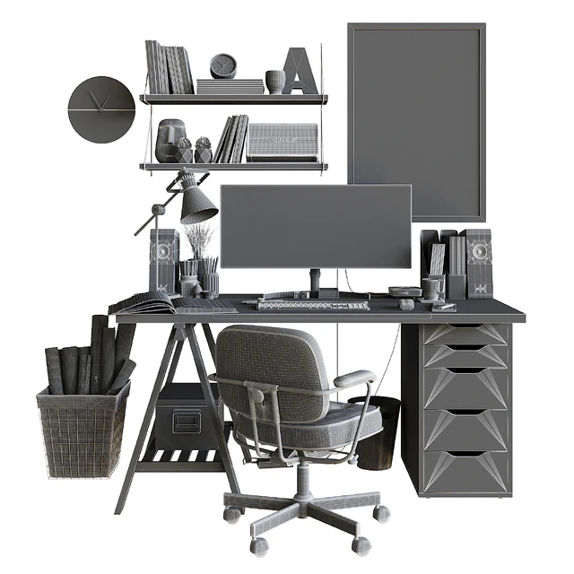 Workplace set with decor. Sk 1 — Descargar