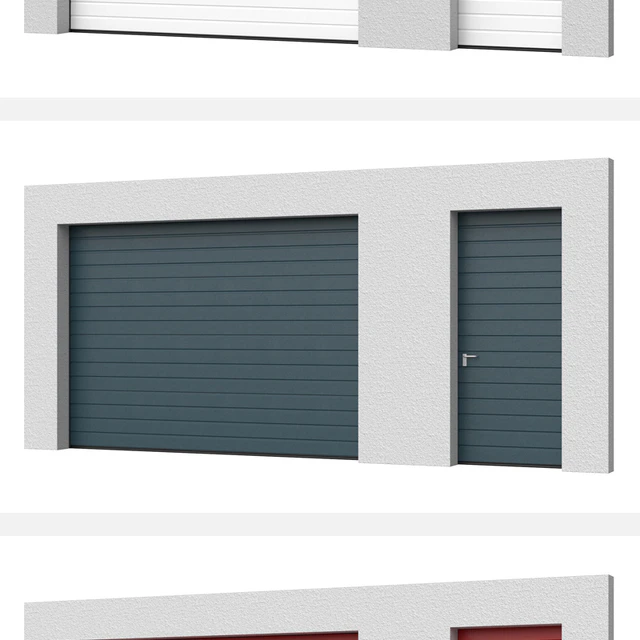 Hormann Sectional doors open / closed with side door — Descargar