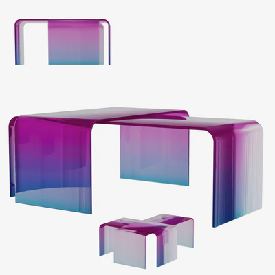 Gradient Glass Tables — Ver 1