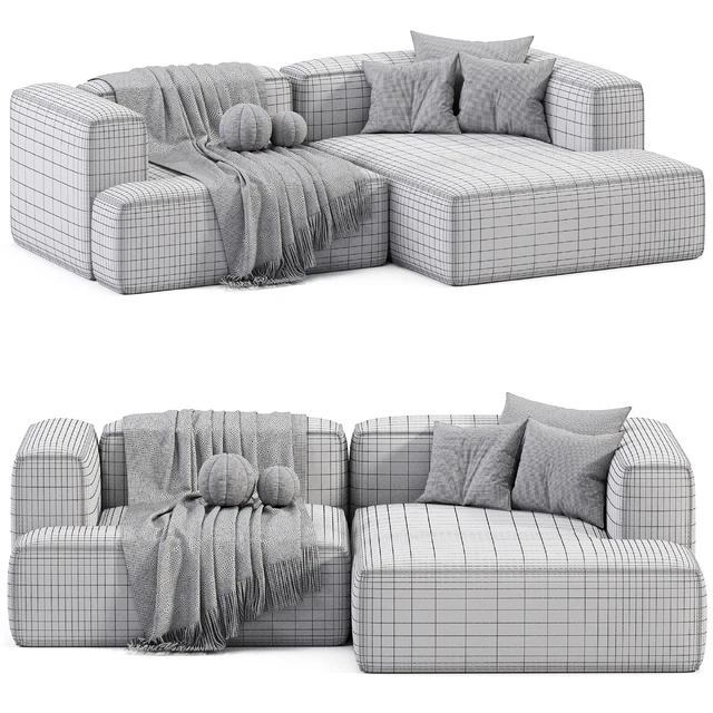Narozna sofa modulowa ze sztruksu Lennon — Descargar