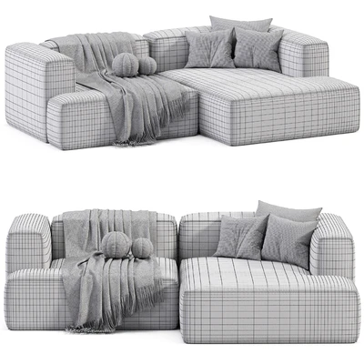 Narozna sofa modulowa ze sztruksu Lennon — Ver 2