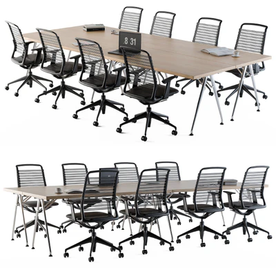 Conference Table Set For Office — Ver 1