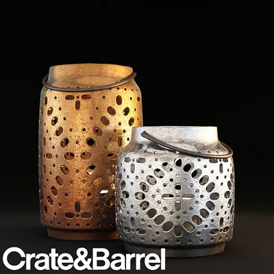 crate&barrel wisteria metallic ceramic lanterns — Вид 2