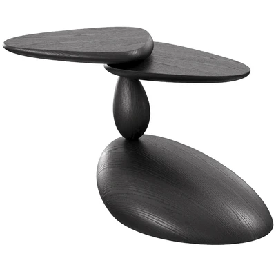 Stones and Twins coffee tables by WOODZENART from the Stone Story collection — Ver 2