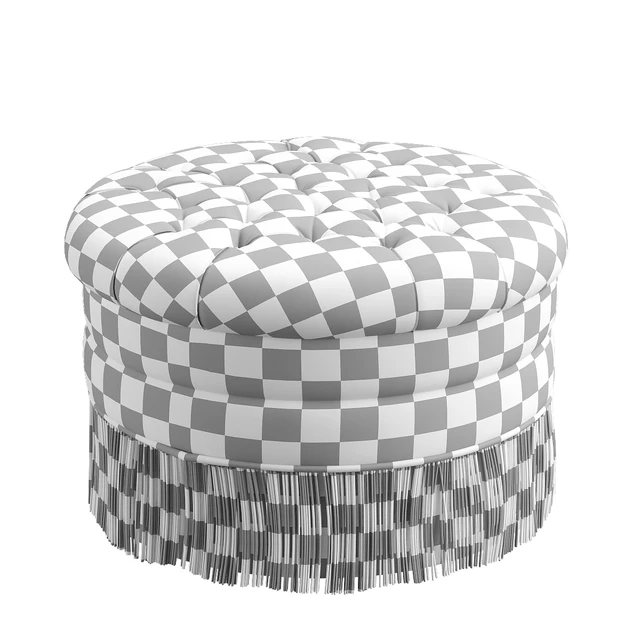 Round tufted ottoman — Download