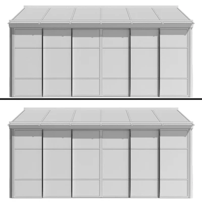Металлическая застекленная терраса веранда / Metal glazed veranda terrace — Вид 2
