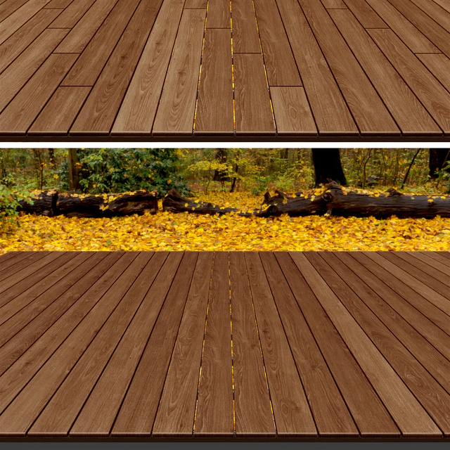 Decking on logs, 4 species, coffee — Descargar