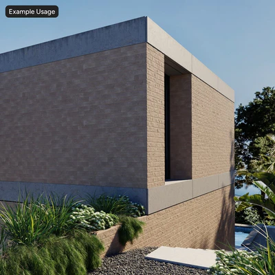 sandfaced long running bond brick wall texture brown — View 2