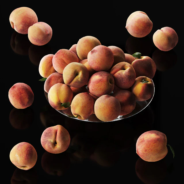 Peaches on a plate — Descargar
