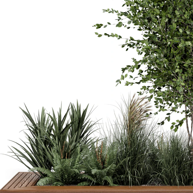 Outdoor Garden set bush and Tree - Garden Set 361 — Descargar